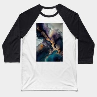 Wild Spirit - Abstract Alcohol Ink Resin Art Baseball T-Shirt